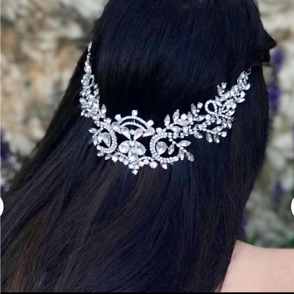 Rhinestone Hair Jewelry Formal, Gorgeous hair jewelry, Bridal Hair Jewelry clips - Picture 3 of 11